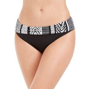 Kenneth Cole Print Waist Hipster Bikini Bottoms